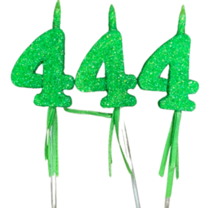 NUMEROS VELA CHICO TELGOPOR VERDE MANZANA 4 x3