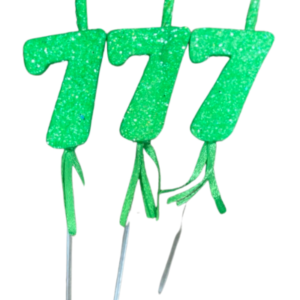 NUMEROS VELA CHICO TELGOPOR VERDE MANZANA 7 x3