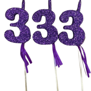NUMEROS VELA CHICO TELGOPOR VIOLETA 3 x3