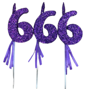 NUMEROS VELA CHICO TELGOPOR VIOLETA 6 x3