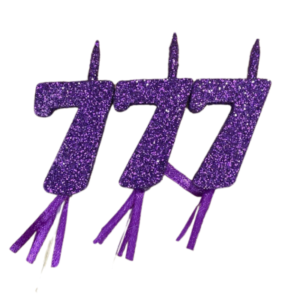NUMEROS VELA CHICO TELGOPOR VIOLETA 7 x3