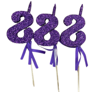NUMEROS VELA CHICO TELGOPOR VIOLETA 8 x3