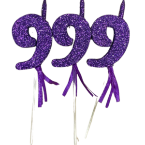 NUMEROS VELA CHICO TELGOPOR VIOLETA 9 x3