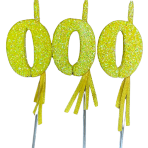 NUMEROS VELA CHICO TELGOPOR AMARILLO 0 x3