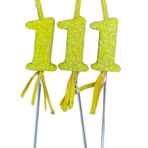 NUMEROS VELA CHICO TELGOPOR AMARILLO 1 x3