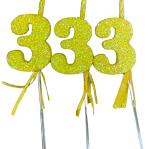 NUMEROS VELA CHICO TELGOPOR AMARILLO 3 x3