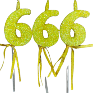 NUMEROS VELA CHICO TELGOPOR AMARILLO 6 x3