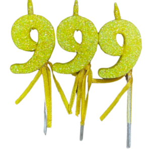 NUMEROS VELA CHICO TELGOPOR AMARILLO 9 x3