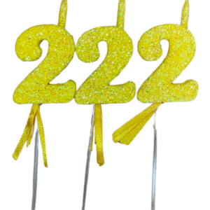 NUMEROS VELA CHICO TELGOPOR AMARILLO 2 x3