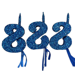 NUMEROS VELA CHICO TELGOPOR AZUL 8 x3