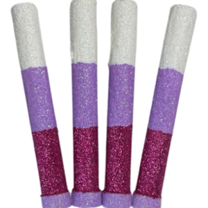 BENGALA TRICOLOR BLANCO, LILA Y GUINDA x4