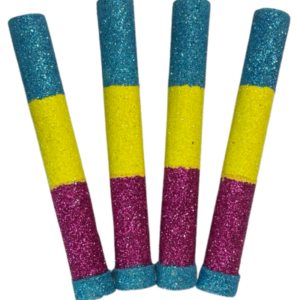 BENGALA TRICOLOR TURQUESA, AMARILLO Y GUINDA x4