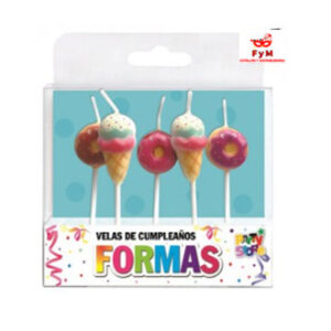 VELAS FORMAS - SET DONAS X 5 PIEZAS