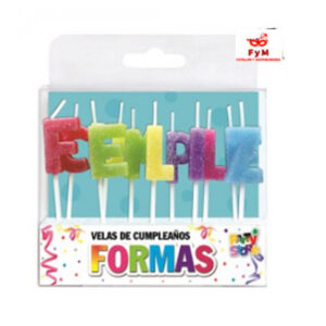 VELAS FORMAS - SET FELIZ CUMPLE X 11 PIEZAS