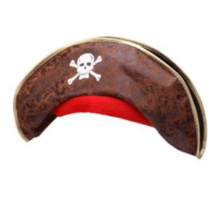 GORRO PIRATA SIMIL CUERO MARRÓN