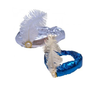 TURBANTE SULTAN CON GEMA Y PLUMA