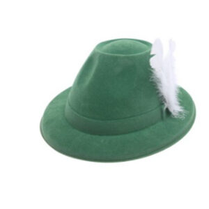 GORRO TIROLÉS CON PLUMA BLANCA