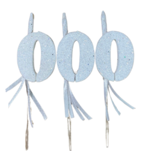 NUMEROS VELA CHICO TELGOPOR BLANCO 0 x3