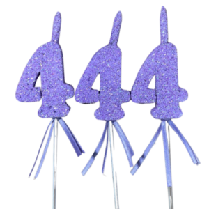 NUMEROS VELA CHICO TELGOPOR LILA 4 x3