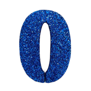 NÚMERO GRANDE LISO TELGOPOR AZUL 0 (9,5cm x3) FyM