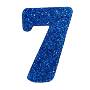 NÚMERO GRANDE LISO TELGOPOR AZUL 7 (9,5cm x3) FyM