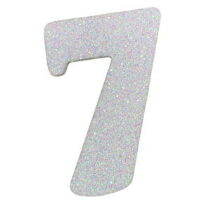 NÚMERO GRANDE LISO TELGOPOR BLANCO 7 (9,5cm x3) FyM