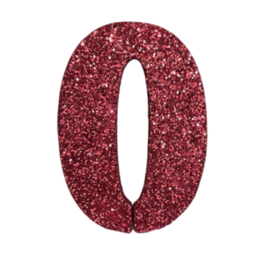 NÚMERO GRANDE LISO TELGOPOR ROJO 0 (9,5cm x3) FyM