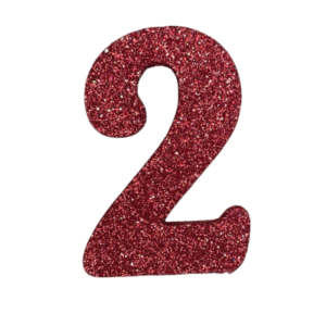 NÚMERO GRANDE LISO TELGOPOR ROJO 2 (9,5cm x3) FyM