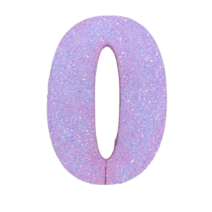 NÚMERO GRANDE LISO TELGOPOR ROSA BEBE 0 (9,5cm x3) FyM