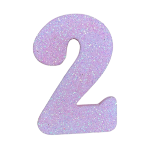 NÚMERO GRANDE LISO TELGOPOR ROSA BEBE 2 (9,5cm x3) FyM