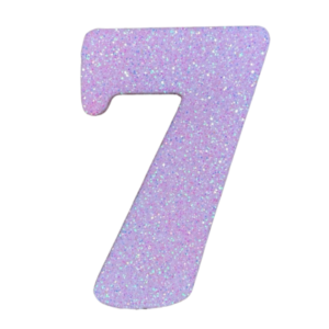 NÚMERO GRANDE LISO TELGOPOR ROSA BEBE 7 (9,5cm x3) FyM