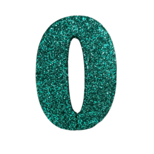 NÚMERO GRANDE LISO TELGOPOR VERDE OSCURO 0 (9,5cm x3) FyM