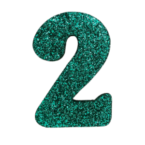 NÚMERO GRANDE LISO TELGOPOR VERDE OSCURO 2 (9,5cm x3) FyM