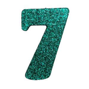 NÚMERO GRANDE LISO TELGOPOR VERDE OSCURO 7 (9,5cm x3) FyM