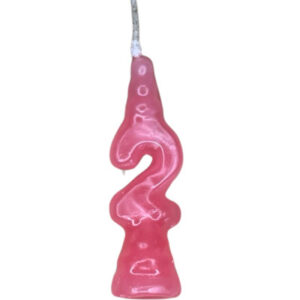 VELA NÚMERO COMÚN CHICO ROSA 2 (x20) SORPRESA