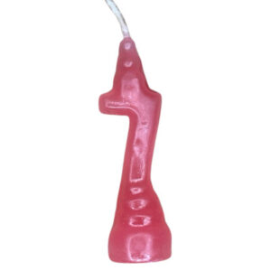 VELA NÚMERO COMÚN CHICO ROSA 7 (x20) SORPRESA