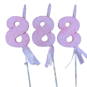 NUMEROS VELA CHICO TELGOPOR ROSA BEBE 8 x3