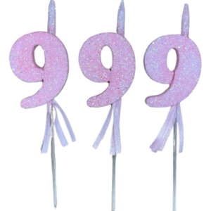 NUMEROS VELA CHICO TELGOPOR ROSA BEBE 9 x3