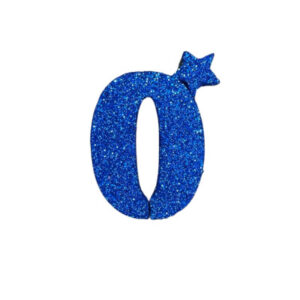 NUMERO MEDIO TELGOPOR LISO AZUL 0 (6cm x5)