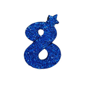 NUMERO MEDIO TELGOPOR LISO AZUL 8 (6cm x5) FyM