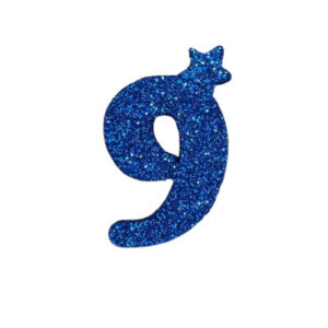 NUMERO MEDIO TELGOPOR LISO AZUL 9 (6cm x5) FyM