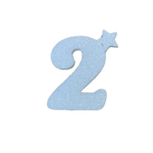 NUMERO MEDIO TELGOPOR LISO BLANCO 2 (6cm x5) FyM