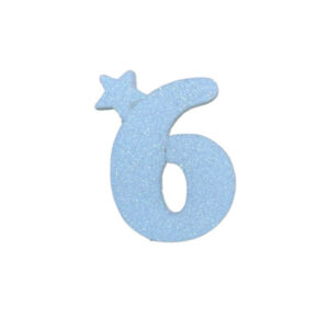 NUMERO MEDIO TELGOPOR LISO BLANCO 6 (6cm x5) FyM