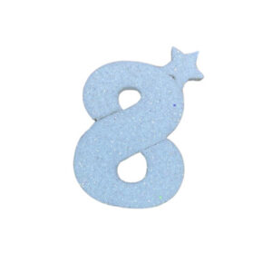 NUMERO MEDIO TELGOPOR LISO BLANCO 8 (6cm x5) FyM