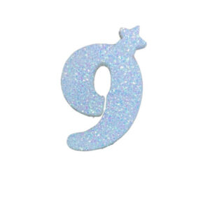 NUMERO MEDIO TELGOPOR LISO BLANCO 9 (6cm x5) FyM