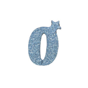 NUMERO MEDIO TELGOPOR LISO PLATEADO 0 (6cm x5) FyM