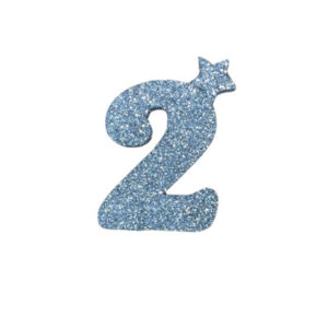 NUMERO MEDIO TELGOPOR LISO PLATEADO 2 (6cm x5) FyM