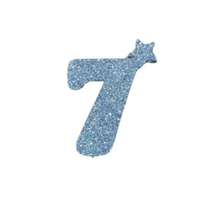 NUMERO MEDIO TELGOPOR LISO PLATEADO 7 (6cm x5) FyM