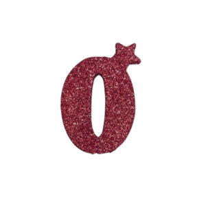 NUMERO MEDIO TELGOPOR LISO ROJO 0 (6cm x5) FyM