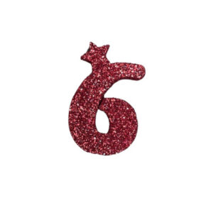 NUMERO MEDIO TELGOPOR LISO ROJO 6 (6cm x5) FyM